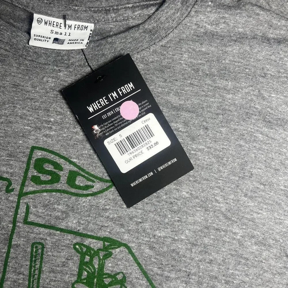 New With Tags Where I'm From Golf Apparel Golf Mix Men’s Small Gray Golf T-Shirt - Picture 2 of 5